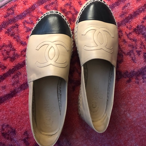 CHANEL Shoes - Chanel Lambskin Espadrilles Size 37 worn once